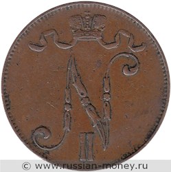 Монета 5 пенни (penniä) 1906 года 5 пенни. Аверс