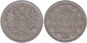 50 пенни (penniä) 1872 50 пенни (S)