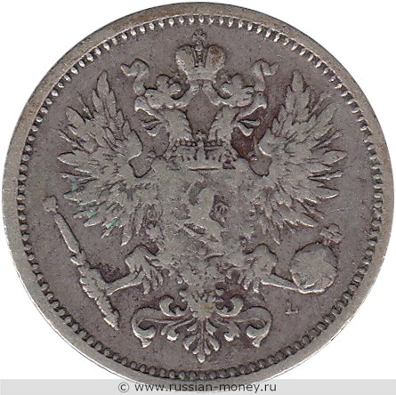 Монета 50 пенни (penniä) 1889 года (L). Аверс