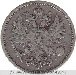 Монета 50 пенни (penniä) 1889 года 50 пенни  (L). Аверс