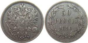 50 пенни (penniä) 1890 50 пенни (L)