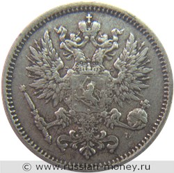 Монета 50 пенни (penniä) 1890 года (L). Аверс