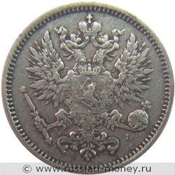 Монета 50 пенни (penniä) 1890 года 50 пенни  (L). Аверс