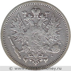 Монета 50 пенни (penniä) 1891 года (L). Аверс