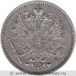 Монета 50 пенни (penniä) 1892 года 50 пенни  (L). Аверс