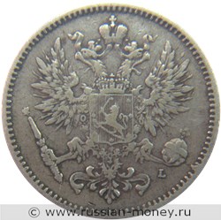 Монета 50 пенни (penniä) 1893 года 50 пенни  (L). Аверс