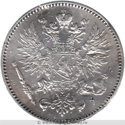 Монета 50 пенни (penniä) 1907 года (L). Аверс