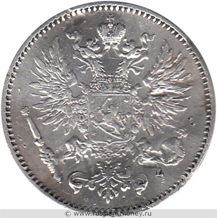 Монета 50 пенни (penniä) 1907 года 50 пенни  (L). Аверс