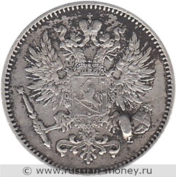 Монета 50 пенни (penniä) 1908 года (L). Аверс
