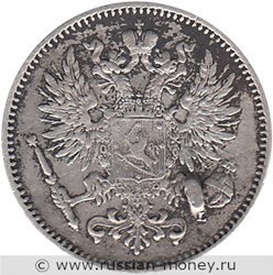 Монета 50 пенни (penniä) 1908 года 50 пенни  (L). Аверс