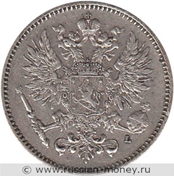 Монета 50 пенни (penniä) 1911 года 50 пенни  (L). Аверс