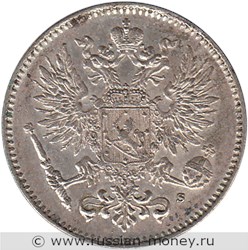 Монета 50 пенни (penniä) 1914 года 50 пенни  (S). Аверс