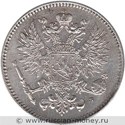 Монета 50 пенни (penniä) 1915 года (S). Аверс