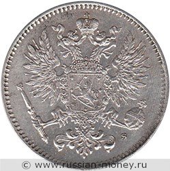 Монета 50 пенни (penniä) 1915 года 50 пенни  (S). Аверс