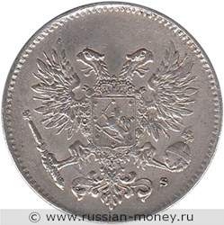 Монета 50 пенни (penniä) 1917 года (S, орёл без корон). Аверс
