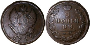 2 копейки (КМ АМ) 1828