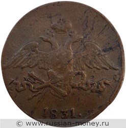 Монета 5 копеек 1831 года (СМ). Стоимость. Аверс