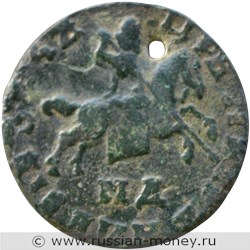 Монета Копейка 1711 года (҂АѰАI, МД). Стоимость, разновидности, цена по каталогу. Аверс