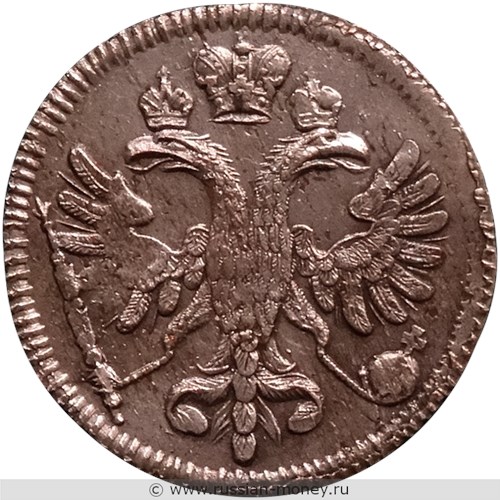Монета 5 копеек 1713 года. Стоимость, разновидности, цена по каталогу. Аверс