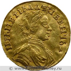 Монета Червонец 1712 года (DL). Стоимость, разновидности, цена по каталогу. Аверс