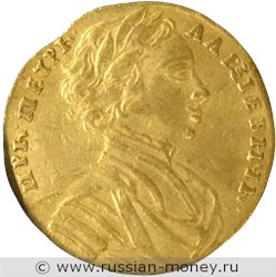 Монета Червонец 1713 года (DL). Стоимость. Аверс