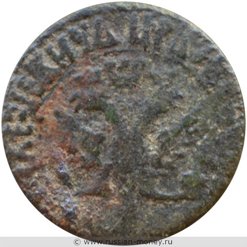 Монета Денга 1708 года (҂АѰИ). Стоимость, разновидности, цена по каталогу. Аверс