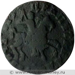 Монета Копейка 1713 года (҂АѰГI). Стоимость. Аверс