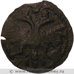 Монета Полушка 1720 года (҂АѰК, ВРП). Стоимость. Аверс