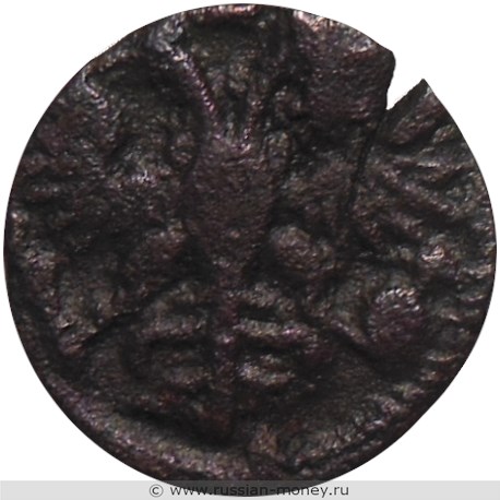 Монета Полушка 1722 года (ВРП). Стоимость, разновидности, цена по каталогу. Аверс