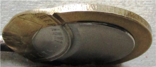 Монета 10 рублей 2016 года Иркутская область. Смещение штемпеля. Гурт