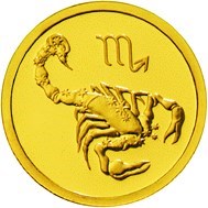 Монета 25 рублей 2002 года Знаки зодиака. Скорпион. Стоимость. Аверс