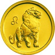 Монета 25 рублей 2002 года Знаки зодиака. Лев. Стоимость. Аверс