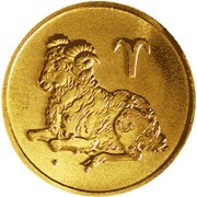Монета 25 рублей 2003 года Знаки зодиака. Овен. Стоимость. Аверс