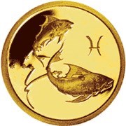 Монета 25 рублей 2003 года Знаки зодиака. Рыбы. Стоимость. Аверс