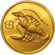 Монета 25 рублей 2003 года Знаки зодиака. Рак. Стоимость. Аверс