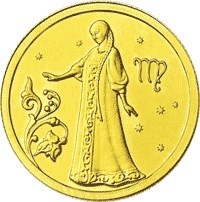 Монета 25 рублей 2005 года Знаки зодиака. Дева. Стоимость. Аверс