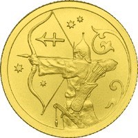 Монета 25 рублей 2005 года Знаки зодиака. Стрелец. Стоимость. Аверс