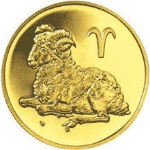Монета 50 рублей 2004 года Знаки зодиака. Овен. Стоимость. Аверс