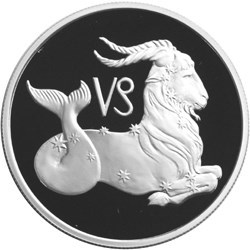 Монета 2 рубля 2002 года Знаки зодиака. Козерог. Стоимость. Аверс