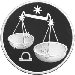 Монета 2 рубля 2002 года Знаки зодиака. Весы. Стоимость. Аверс