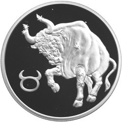 Монета 2 рубля 2003 года Знаки зодиака. Телец. Стоимость. Реверс