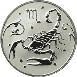 Монета 2 рубля 2005 года Знаки зодиака. Скорпион. Стоимость. Реверс
