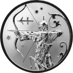 Монета 2 рубля 2005 года Знаки зодиака. Стрелец. Стоимость. Реверс