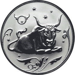 Монета 2 рубля 2005 года Знаки зодиака. Телец. Стоимость. Реверс