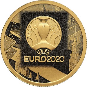 Монета 50 рублей 2021 года Чемпионат по футболу UEFA EURO-2020. Реверс