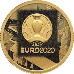 Монета 50 рублей 2021 года Чемпионат по футболу UEFA EURO-2020. Реверс