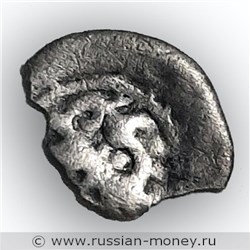 Монета Надчекан (зверь с клювом вправо). Аверс