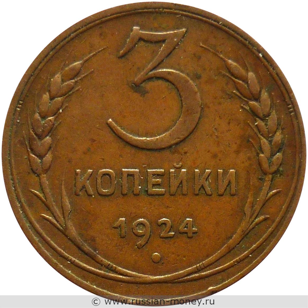 3 копейки 1924 года (гладкий гурт)