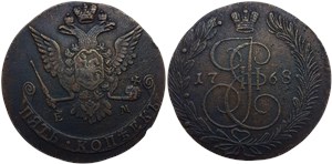 5 копеек 1768 года (ЕМ). Орёл 1768-1779 годов