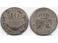 10 грошей 1831 года (KG). Аверс без окантовки, согнутые лапы орла